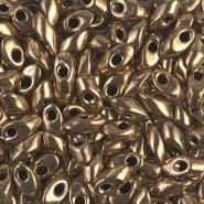 Seed Beads-4x7mm Long Magatama-457 Metallic Dark Bronze-Miyuki-7 Grams