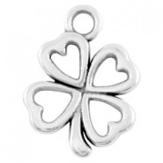 DQ metal charm 4 leaf clover Antique silver