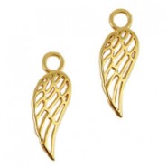 DQ metal charm Angel Wings Gold