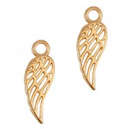 DQ metal charm Angel Wings Rose gold