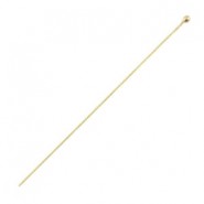 DQ metal head pins with ball 50mm Gold