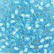 Miyuki seed beads 8/0 - Silverlined aqua 8-18