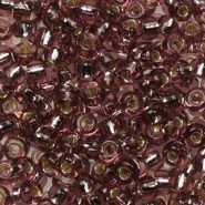 Miyuki seed beads 8/0 - Silverlined smoky amethyst 8-12