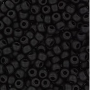 Miyuki rocailles kralen 8/0 - Opaque matte black 8-401F