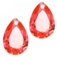 Drop Shape charm 10x14mm Padparadcha pink