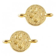 DQ metal connector charm Coin Gold