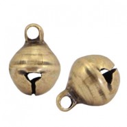 DQ metal charm 10mm Bell Antique bronze