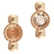 DQ Metal connector charm with setting for SS24 Rosegold