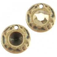 Colgante con engaste Metálico DQ 9mm para chaton PP32 - Bronce viejo