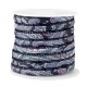 Trendy gestikt koord 6x4mm Donker blauw