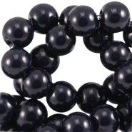 Opaque glass beads 8mm Midnight blue