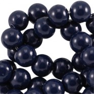 Glasperlen opaque 4mm Dark navy blue