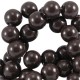 Opaque glass beads 4mm Dark chocolate brown