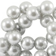 Top quality glass pearl beads 4mm Light gray