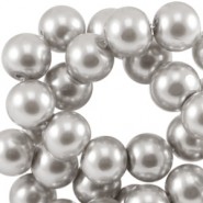 Top quality glass pearl beads 4mm Grey beige
