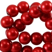Top quality glass pearl beads 14mm Red