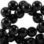 Top quality glass pearl beads 4mm Black