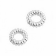 Metal spacer beads Deco 5mm Silver