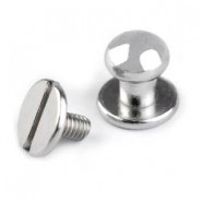 Soldatenknop met schroef Ø 7mm Antiek zilver
