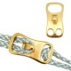 DQ metal buckle for cord 5 mm Gold