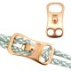 DQ metal buckle for cord 5 mm Rose gold
