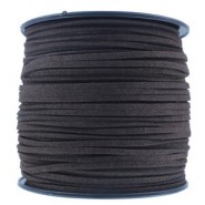 Faux Leather Suede cord 3mm - Dark brown