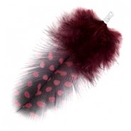 Feather Dark aubergine red