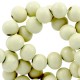 Wood beads round 8mm Pebble green