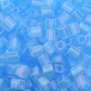 Miyuki square - cubes 4mm - Transparant matte aqua AB 148