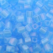 Miyuki square - cubes 4mm - Transparant matte aqua ab SB-148