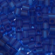 Miyuki square - cubes 4mm - Transparant capri blue matte 149F