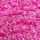 Miyuki square - cubes 4mm - Fuchsia linded crystal 209