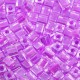 Miyuki square - cubes 4mm - Violet lined crystal 222