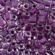 Cubos de Miyuki 4mm - Purple lined crystal SB-243