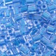 Miyuki square - cubes 4mm - Turquoise lined crystal 247