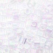 Miyuki square - cubes 4mm - Transparant crystal ab SB-250