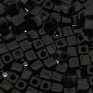 Miyuki square - cubes 4mm - Opaque black 401