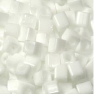 Miyuki square - cubes 4mm - Opaque white 402