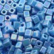 Miyuki square - cubes 4mm - Opaque turquoise blue ab 413R