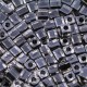 Miyuki square - cubes 4mm - Black lined crystal SB-1106