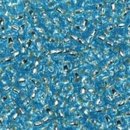 Miyuki seed beads 11/0 -  Silverlined aqua 11-18