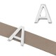 DQ metal slider Letter A for 10mm leather Antique silver