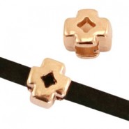 DQ metal slider Cross Ø 3x2mm Rosegold