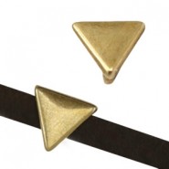 DQ metal slider Triangle Ø 5x2mm Antique brons