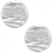 Polaris cabochon 7mm Sparkle dust Ice grey