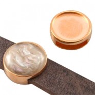 DQ Metall Schiebeperle mit Fassung Für 12mm cabochon Roségold