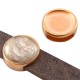 DQ Metal slider bead with setting for 12mm cabochon Rosegold