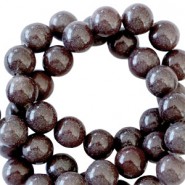 Half edelsteen kralen rond 6mm Purple brown aventurine