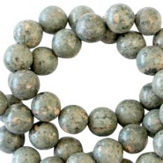 Half edelsteen kralen rond 6mm Phyolite greenish grey