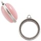 DQ Metal charm with setting double-sided for 20mm cabochon Antique silver 